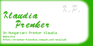 klaudia prenker business card